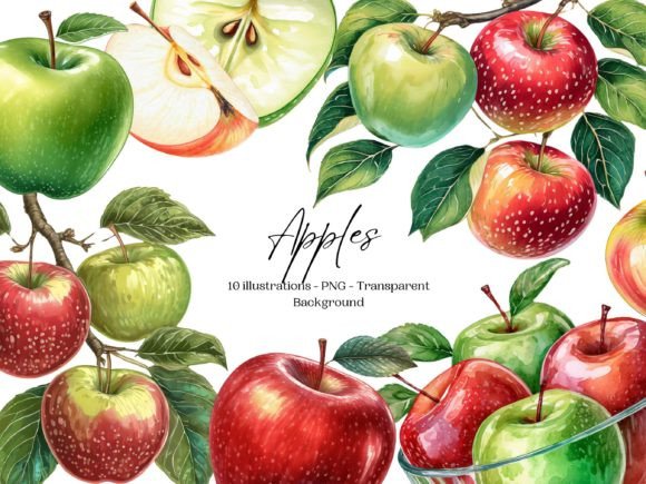 Apple Graphics PNG Clipart Collection: A Versatile Design Resource for Creatives
