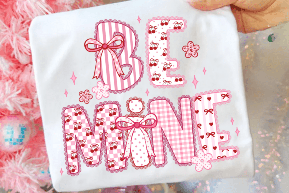 Be Mine Valentine PNG: Cute Pink Be Mine Design Evaluation