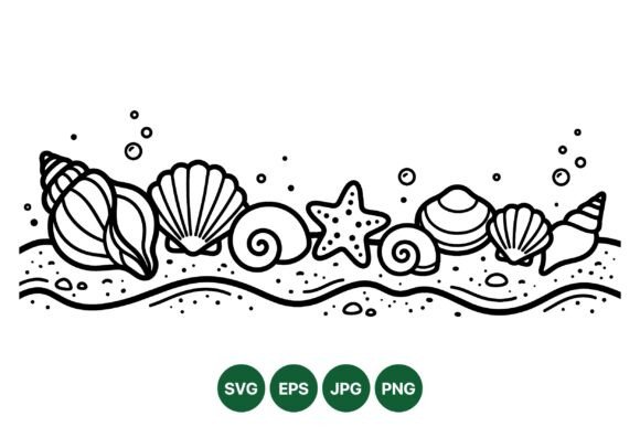 Coastal Seashell Svg Line Art: A Versatile Tool for Modern Design
