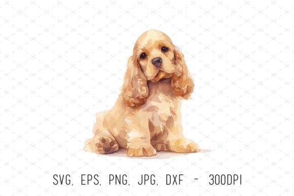 Cute Puppy Dog Cocker Spaniel Clipart: A Versatile Design Resource for Creatives and Entrepreneurs