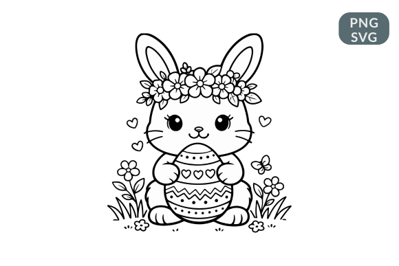 Easter Bunny SVG PNG: Instant Spring Craft Designs