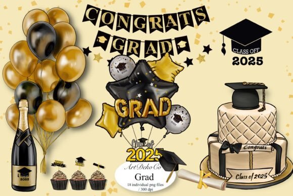 Graduation 2024: Creative Clipart for Designers