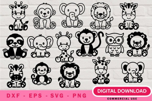 Jungle Animals SVG Bundle for Crafters