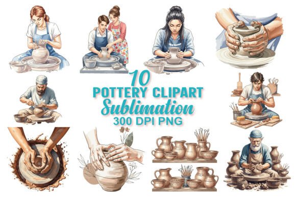 Pottery Art Sublimation PNG Clipart