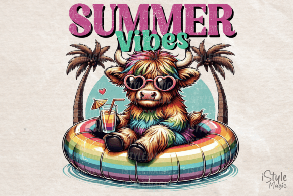 Summer Vibes Cow Sublimation PNG Shirt: Your Ultimate Digital Design for Seasonal Creativity