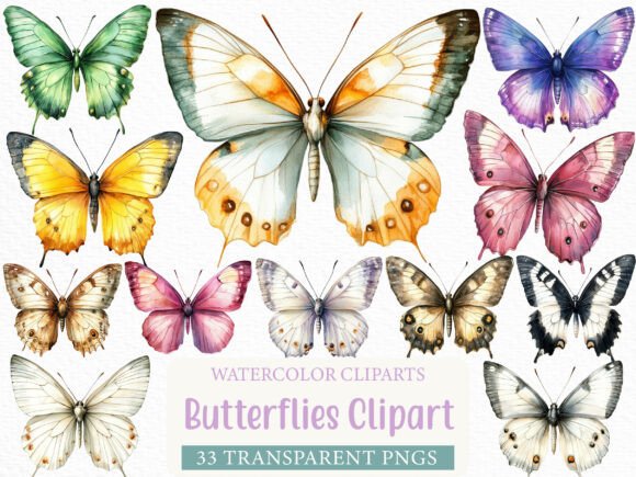 Watercolor Butterflies Clipart: A Strategic Asset for Visual Communication