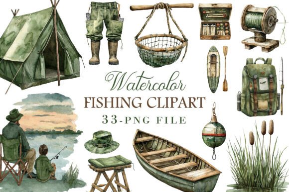 Watercolor Fishing Clipart: A Strategic Asset for Visual Storytelling