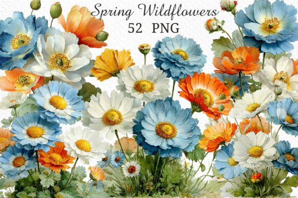 Watercolor Spring Wildflowers Clipart: Elevating Your Creative Projects